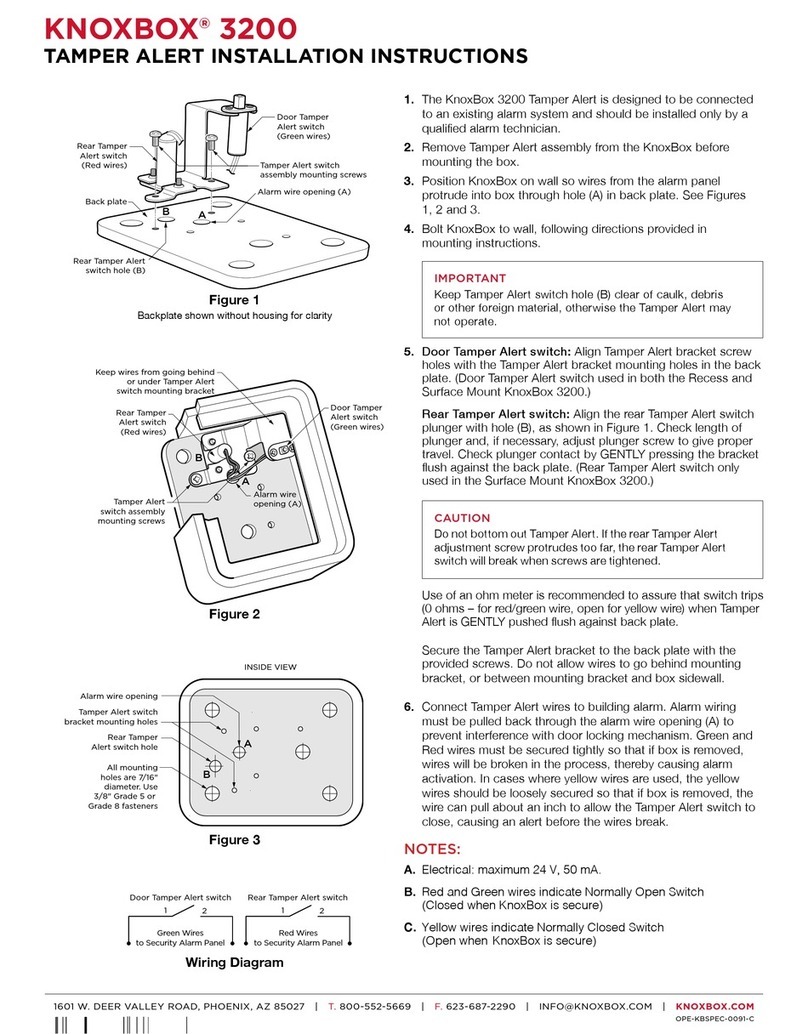 Knox KNOXBOX 320 installation instructions