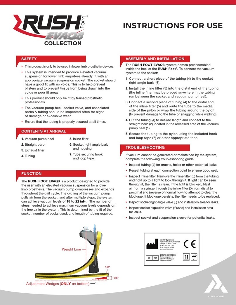 Ability dynamics RUSH FOOT EVAQ8 series Instructions for use Ability dynamics RUSH FOOT EVAQ8 series Instructions for use