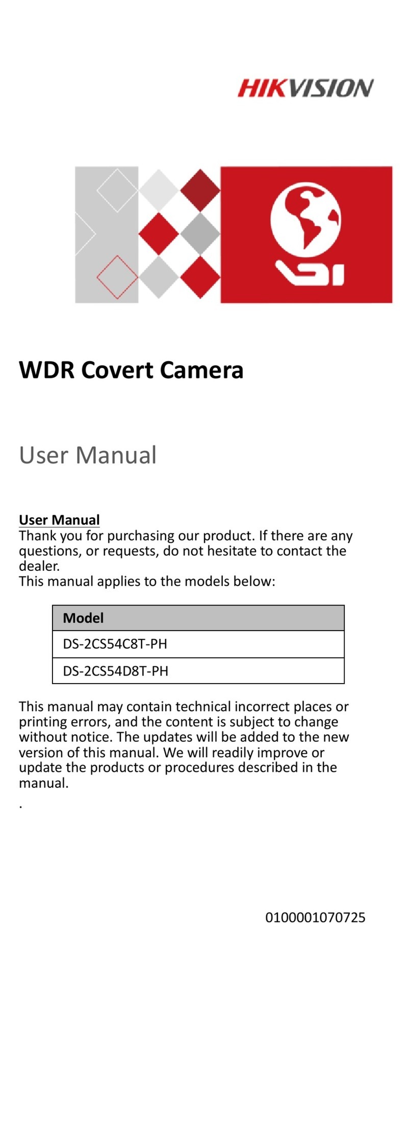 HIK VISION DS-2CS54C8T-PH User manual