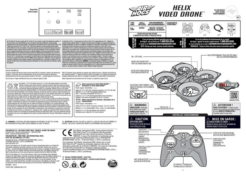 Air Hogs HELIX VIDEO DRONE User manual Air Hogs HELIX VIDEO DRONE User manual