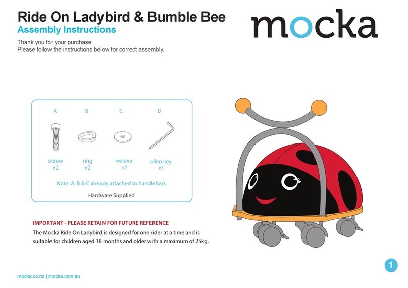 Mocka Ride On Ladybird & Bumble Bee User manual
