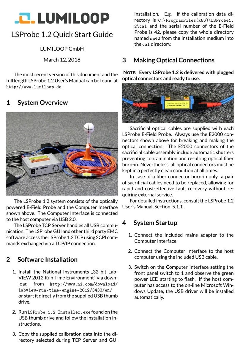 Lumiloop LSProbe 1.2 User manual