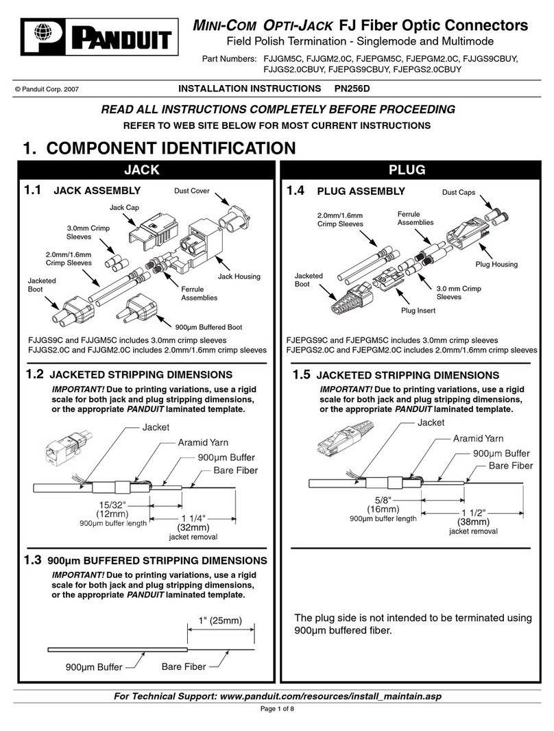 Panduit FJJGM2.0C installation instructions