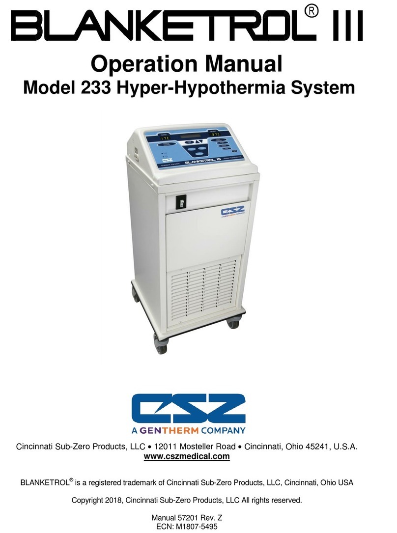 Cincinnati Sub-Zero Products, LLC BLANKETROL III 233 Operation manual Cincinnati Sub-Zero Products, LLC BLANKETROL III 233 Operation manual
