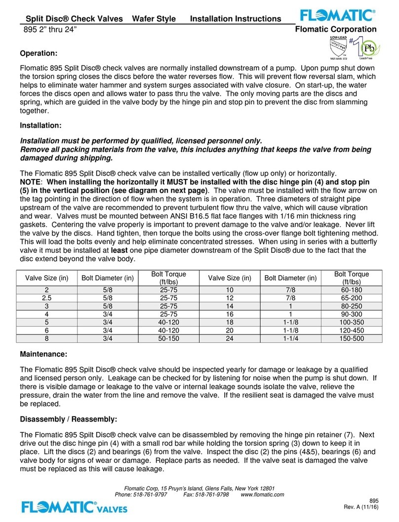Flomatic Split Disc 895 installation instructions