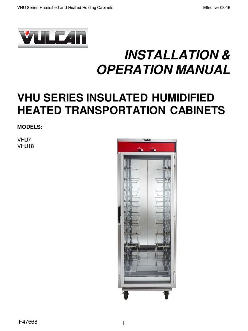 Vulcan-Hart VHU Series Installation & operation manual