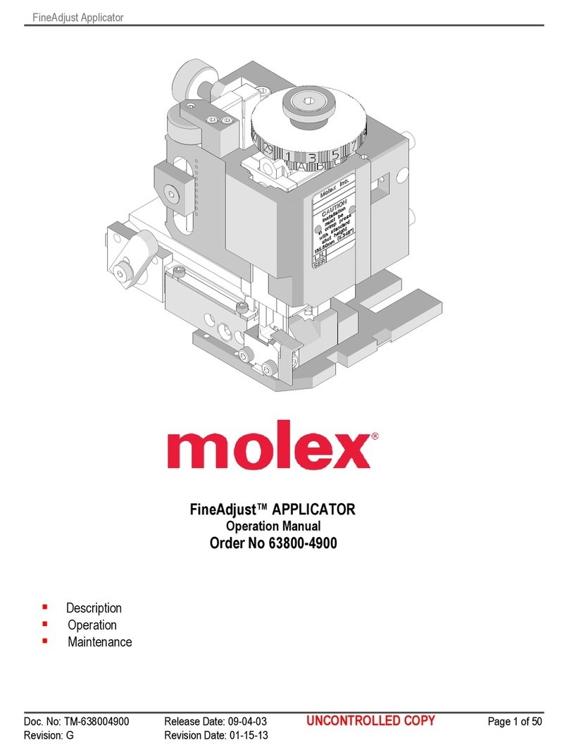 molex FineAdjust APPLICATOR User manual