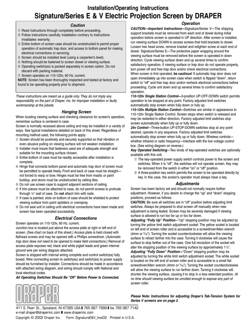 Draper Signature E Series Manual