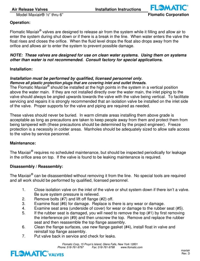 Flomatic Maxiair installation instructions