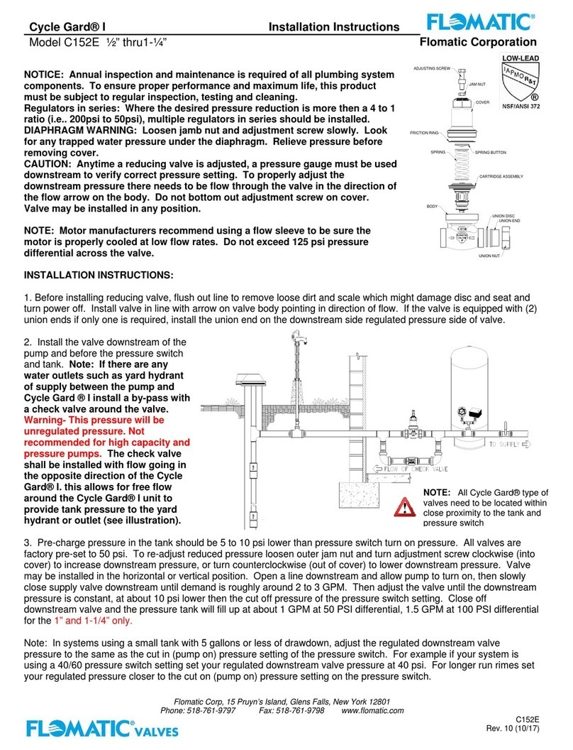 Flomatic CYCLE GARD I C152E installation instructions
