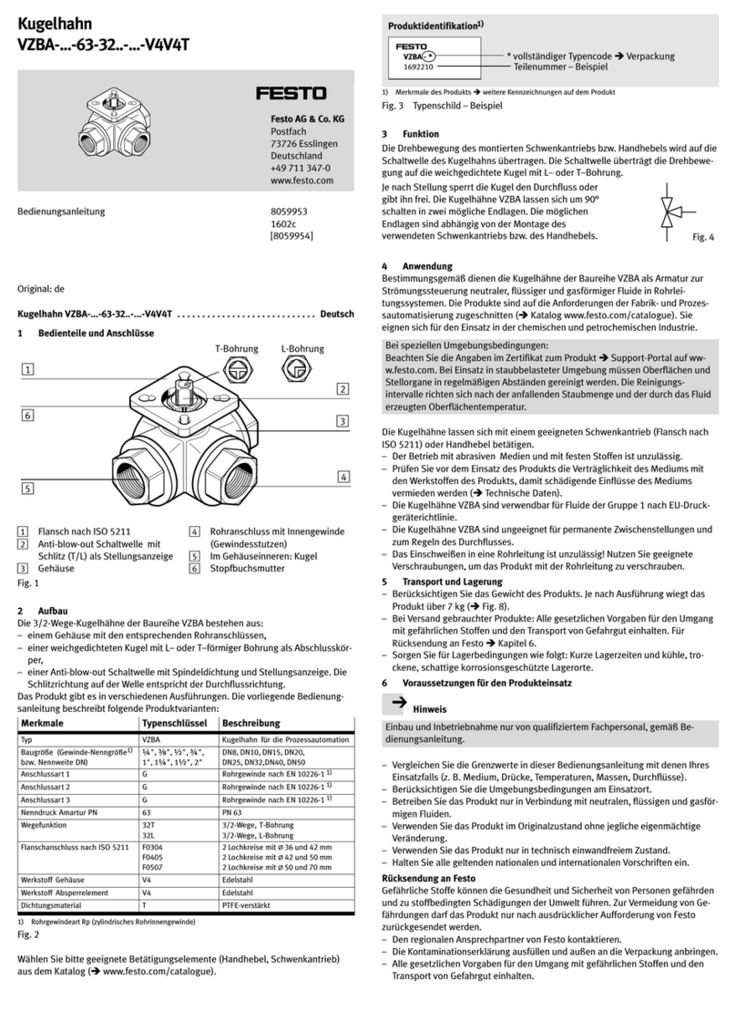 Festo VZBA-x-63-32x-x-V4V4T Series User manual