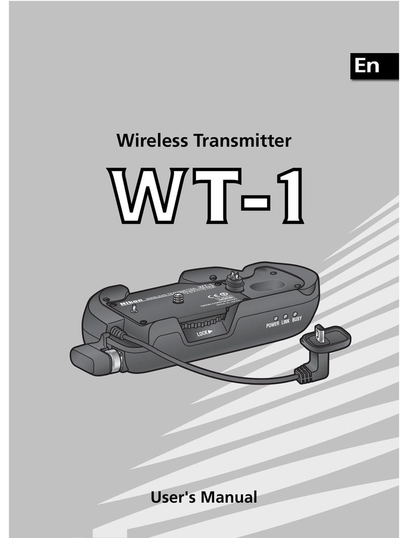Nikon WT-1 - Wireless Transmitter Set User manual Nikon WT-1 - Wireless Transmitter Set User manual