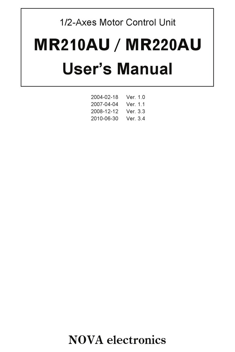 Nova Electronics MR210AU User manual