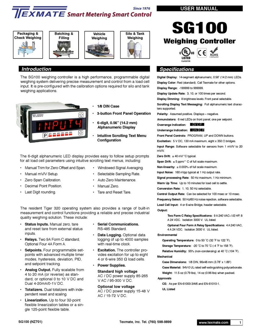 Texmate SG100 User manual