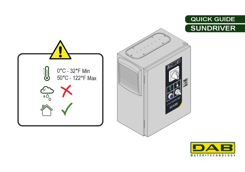 DAB PUMPS LTD. SUNDRIVER quick guide DAB PUMPS LTD. SUNDRIVER quick guide
