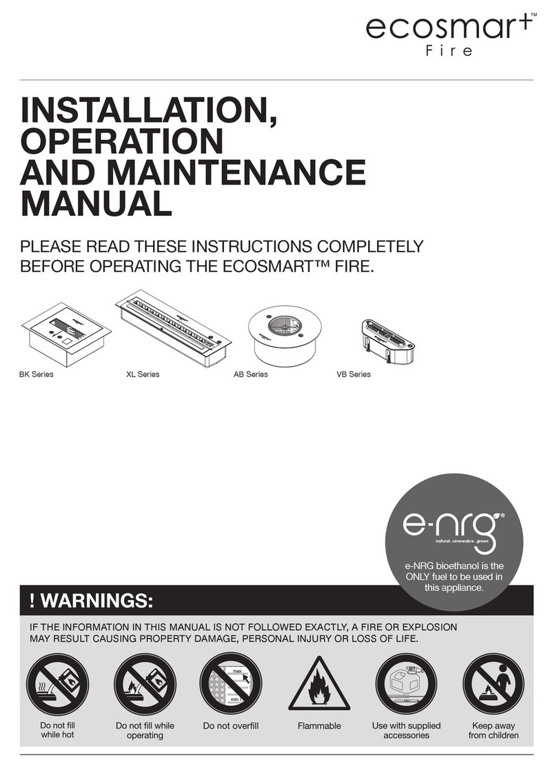 Fire Company EcoSmart Fire BK Series User manual