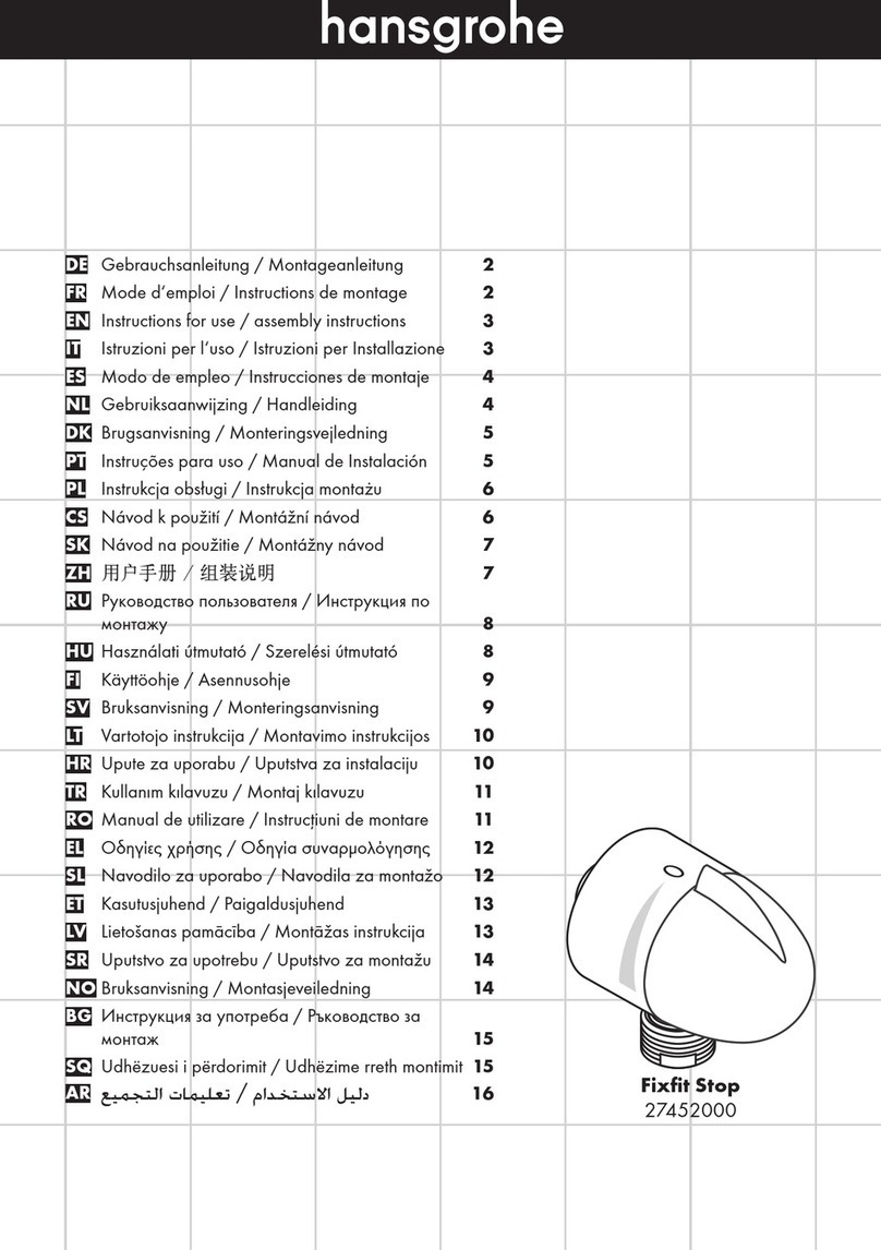 Hans Grohe Fixfit Stop 27452000 User manual