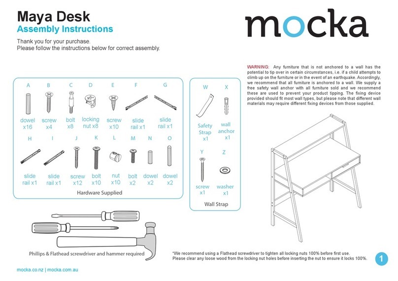 Mocka Maya Desk User manual Mocka Maya Desk User manual
