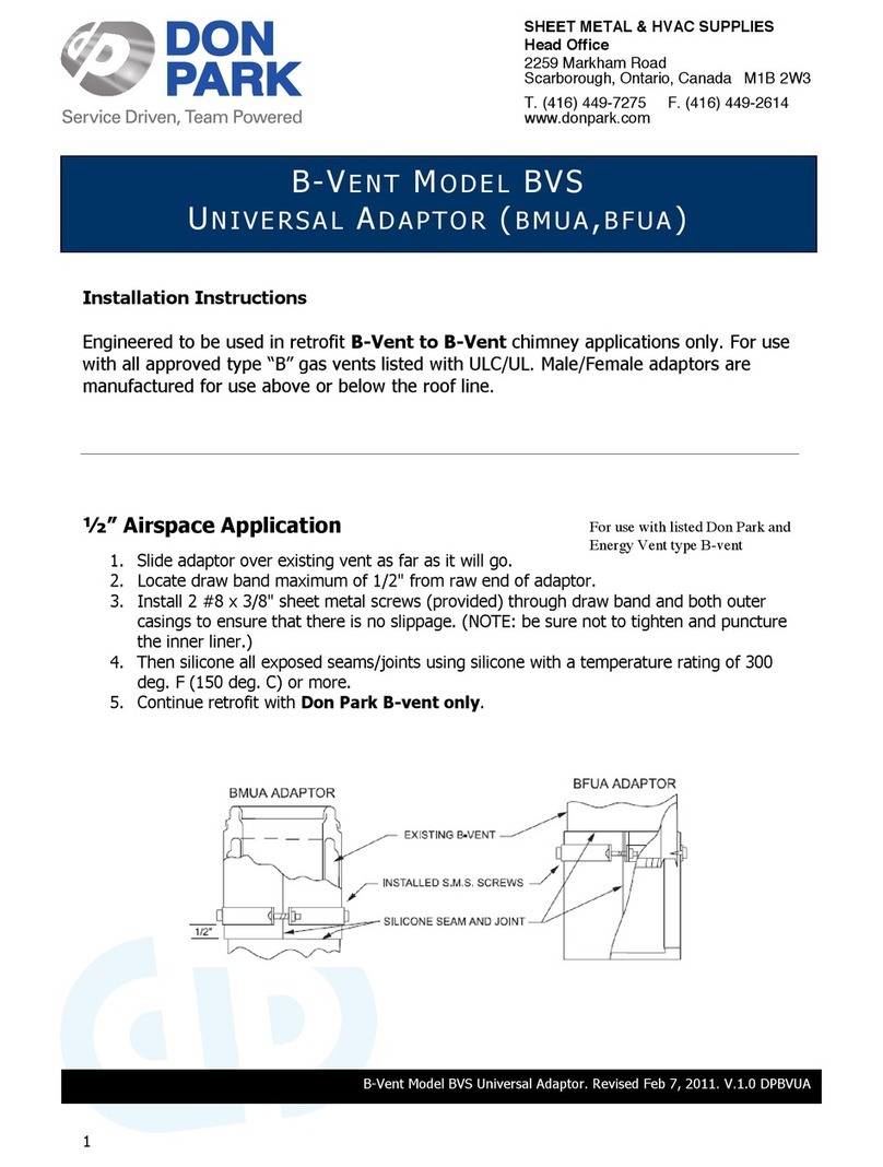Don Park B-VENT BVS installation instructions