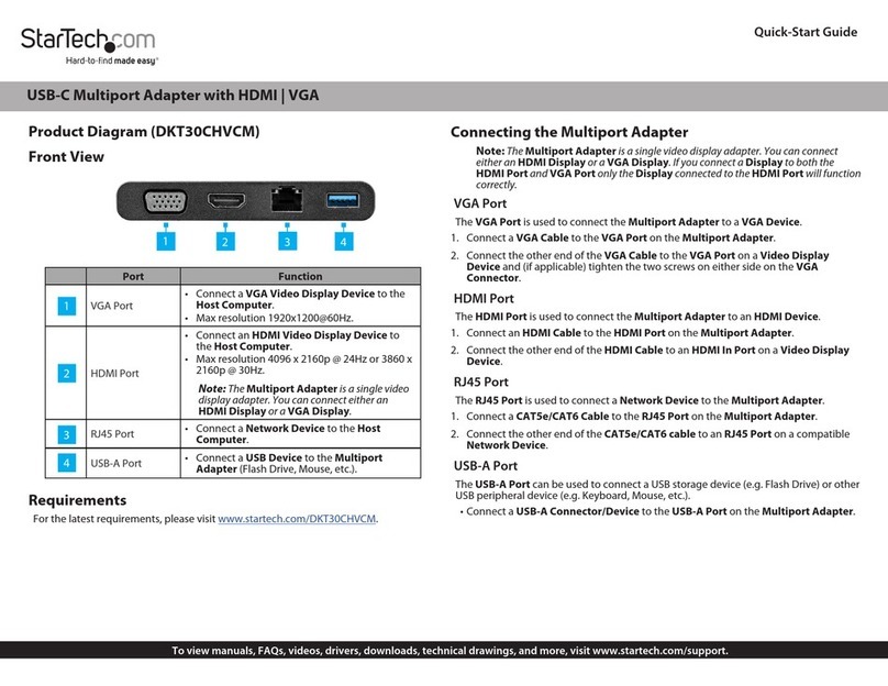 StarTech.com DKT30CHVCM User manual