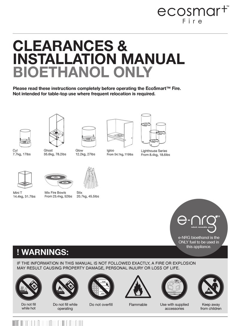 Fire Company EcoSmart Fire Series User manual