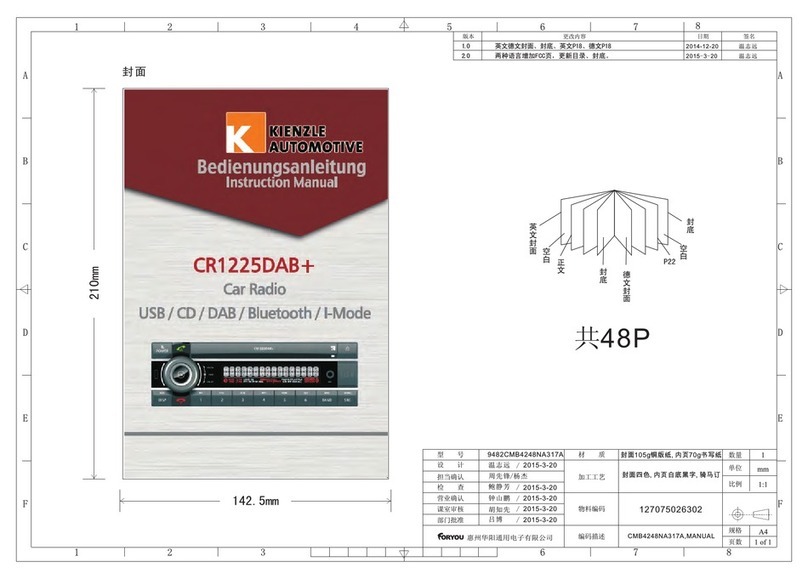 Kienzle Automotive CR1225DAB Plus instruction manual