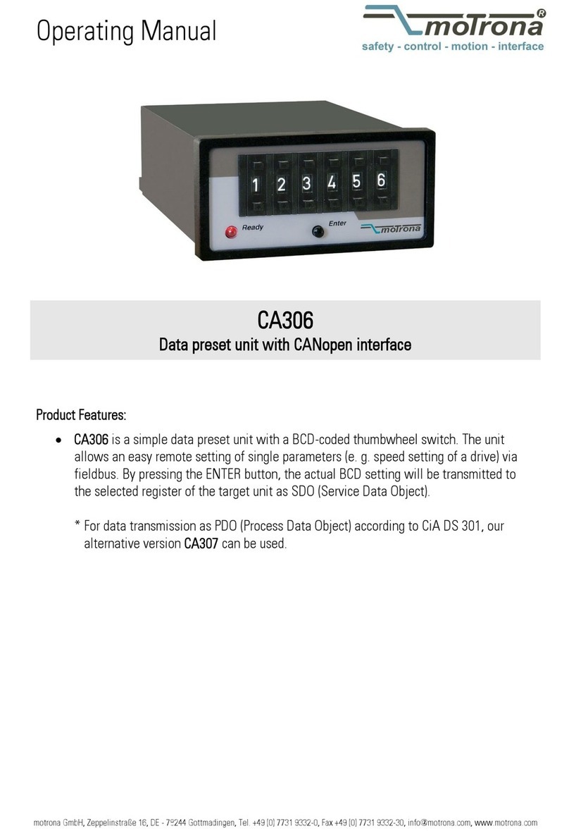 Motrona CA306 operating manual