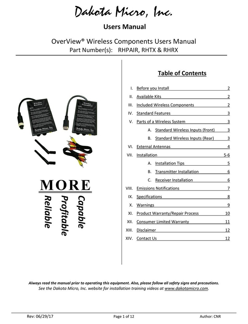Dakota Micro DMOV-RHPAIR user manual