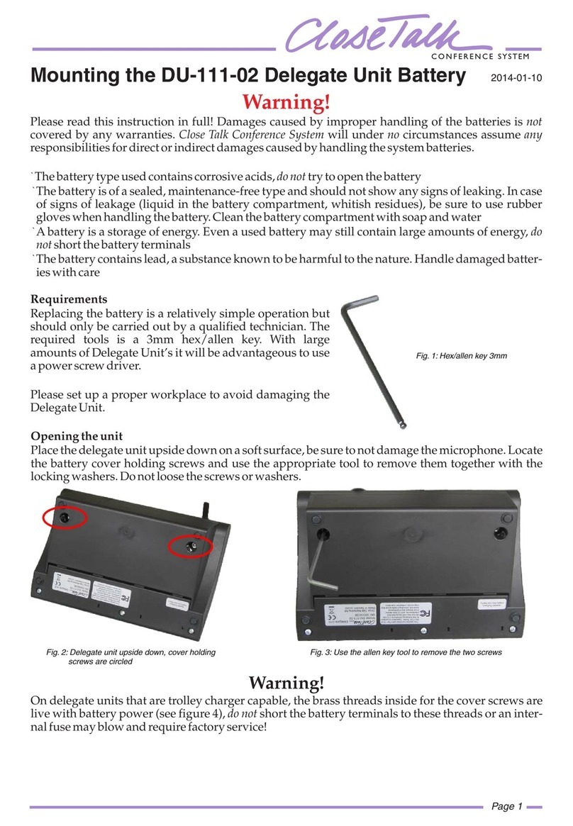 Close Talk Close Talk Conference System Guide