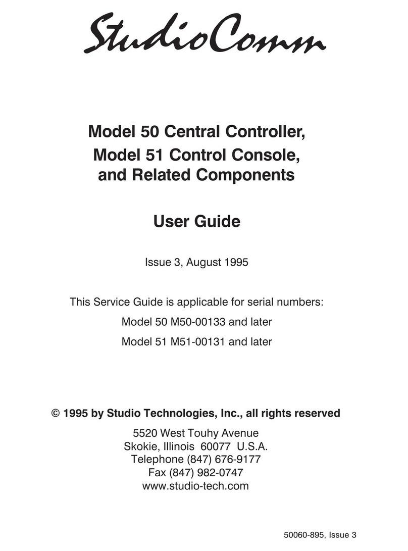 Studio Technologies StudioComm 50 User manual