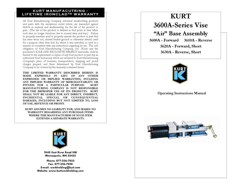 Kurt 3600A Series Operating instructions manual Kurt 3600A Series Operating instructions manual