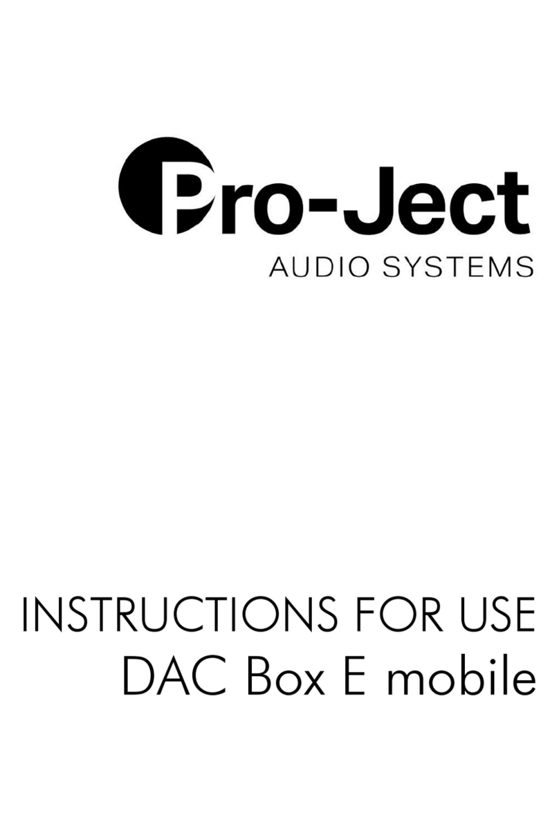 Pro-Ject Audio Systems DAC Box E mobile Instructions for use Pro-Ject Audio Systems DAC Box E mobile Instructions for use