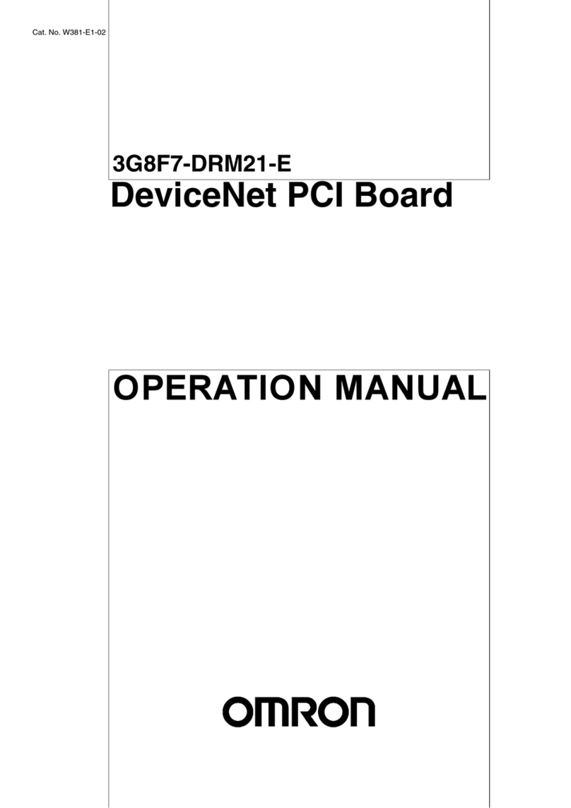 Omron DeviceNet 3G8F7-DRM21-E Operation manual