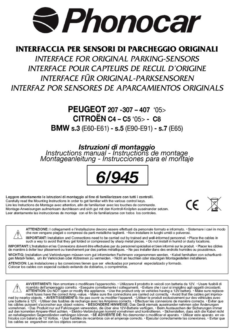 Phonocar 6/945 User manual