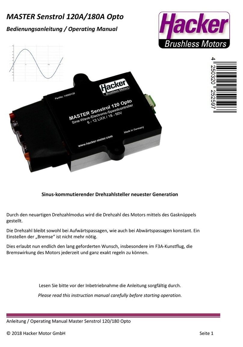 Hacker MASTER Senstrol 120A Opto operating manual