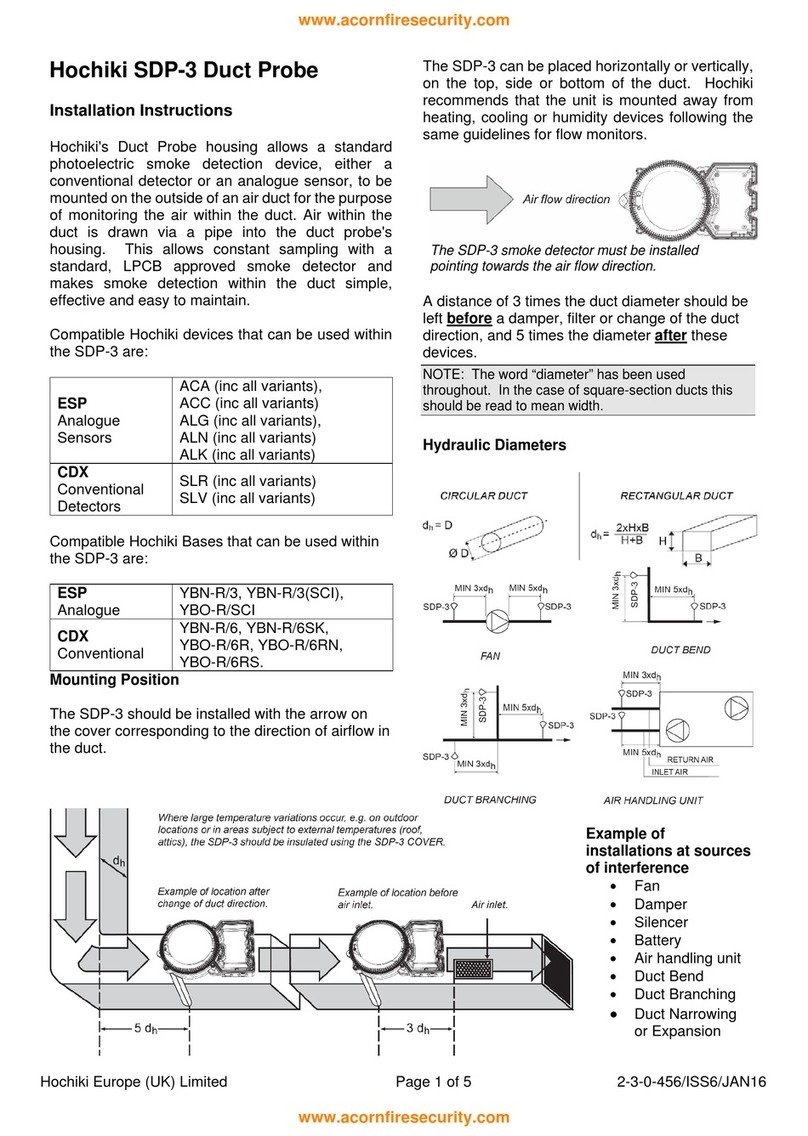 Hochiki SDP-3 installation instructions