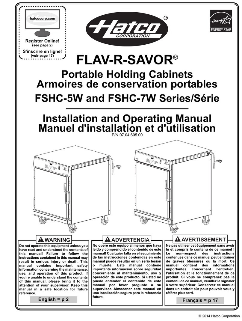 Hatco FLAV-R-SAVOR FSHC-5W Series User manual