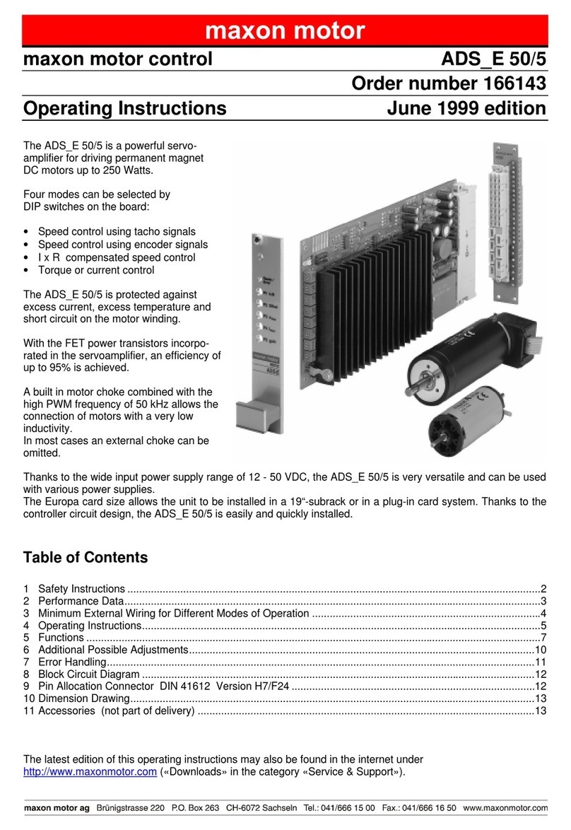 maxon motor ADS_E 50/5 operating instructions