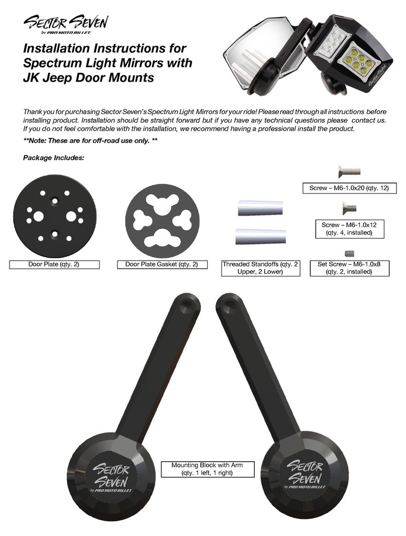Sector Seven Spectrum Light Mirrors installation instructions