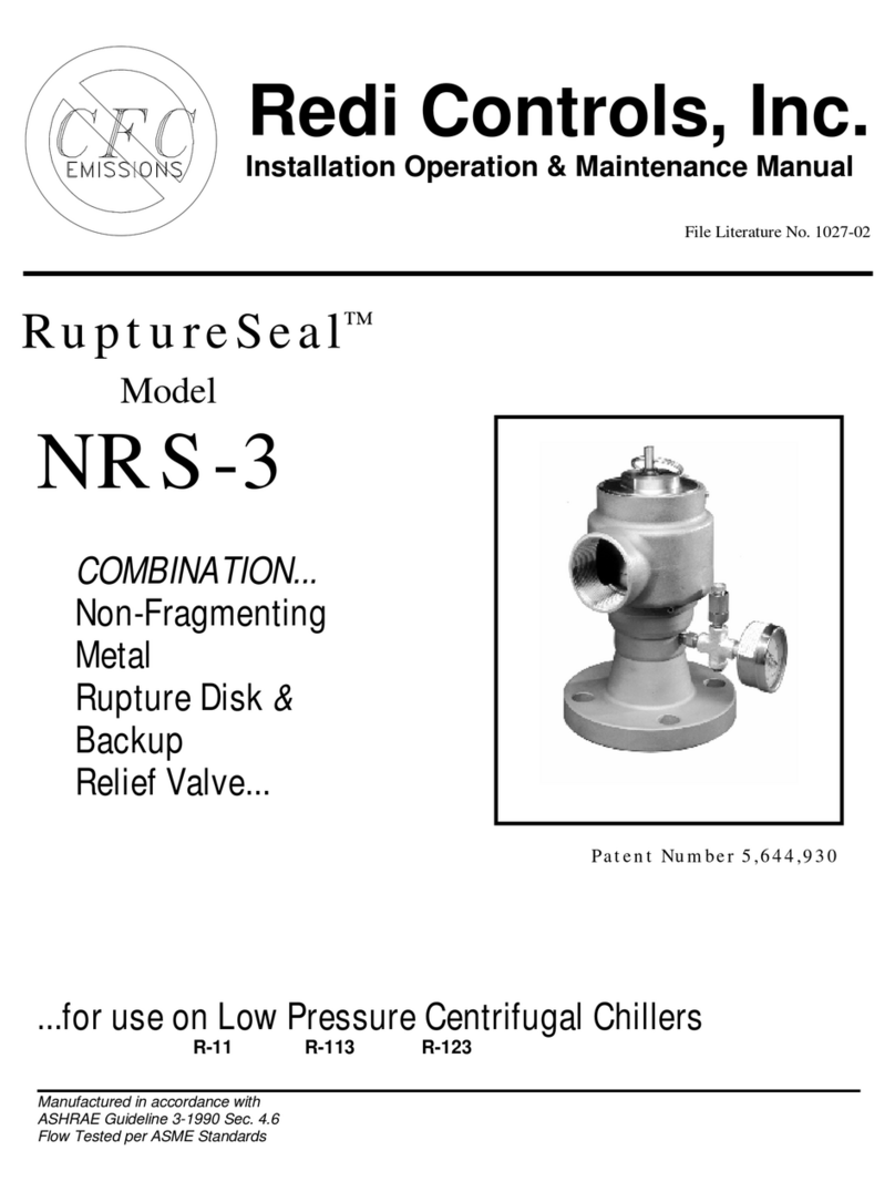 Redi Controls RuptureSeal NRS-3 Installation, operation & maintenance manual