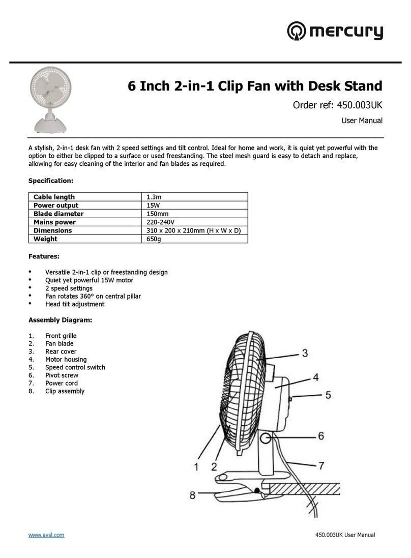 Mercury 450.003UK User manual