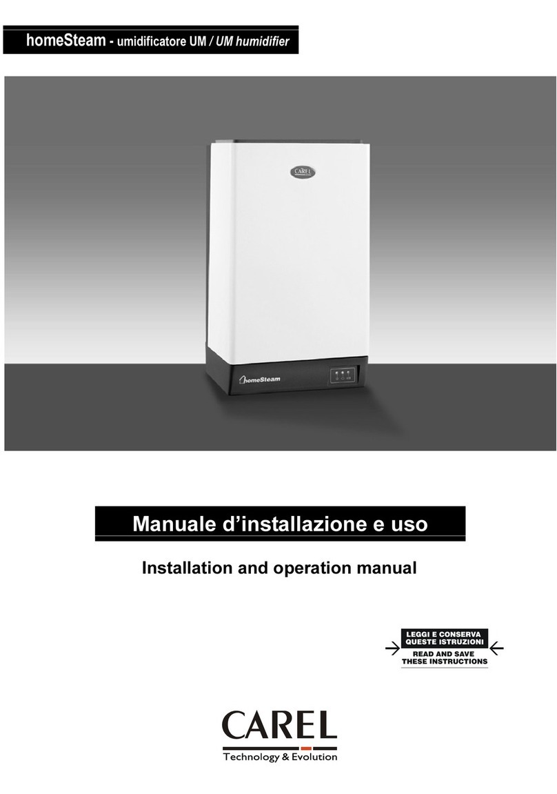 Carel homeSteam UM series User manual