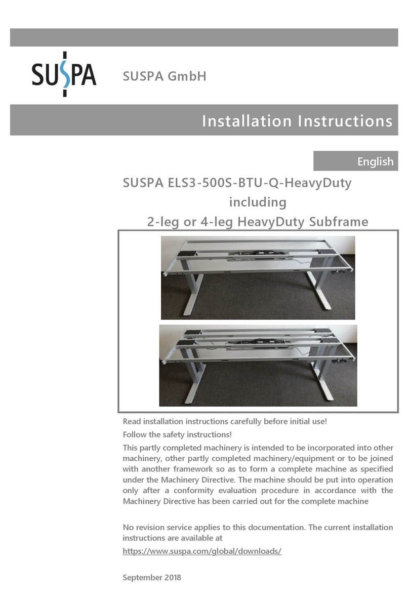 Suspa ELS3-500S-BTU-Q-HeavyDuty installation instructions