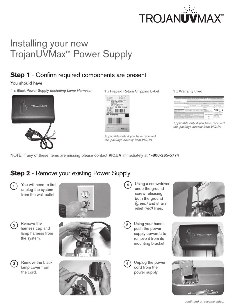 Viqua TrojanUVMax Installing instructions