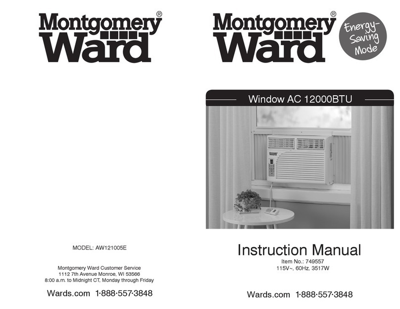 Montgomery Ward Window AC 12000BTU User manual