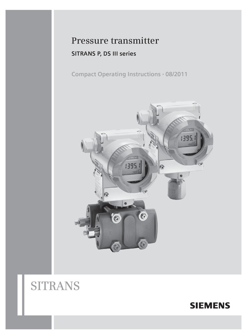 Siemens SITRANS P series operating instructions Siemens SITRANS P series operating instructions