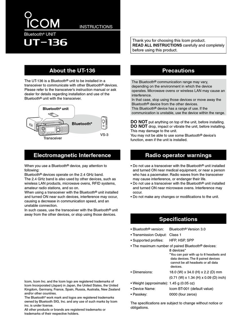 Icom UT-136 user manual