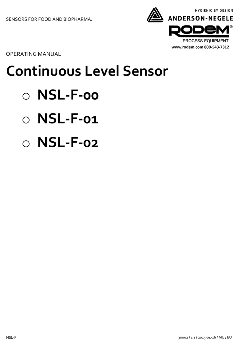 ANDERSON-NEGELE NSL-F series operating manual