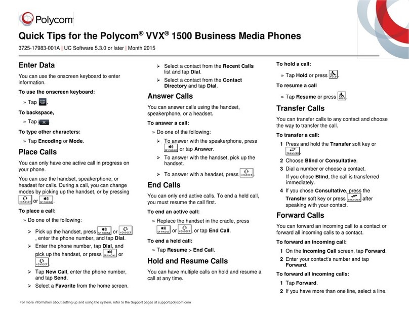 Polycom VVX 1500 Series Quick tips