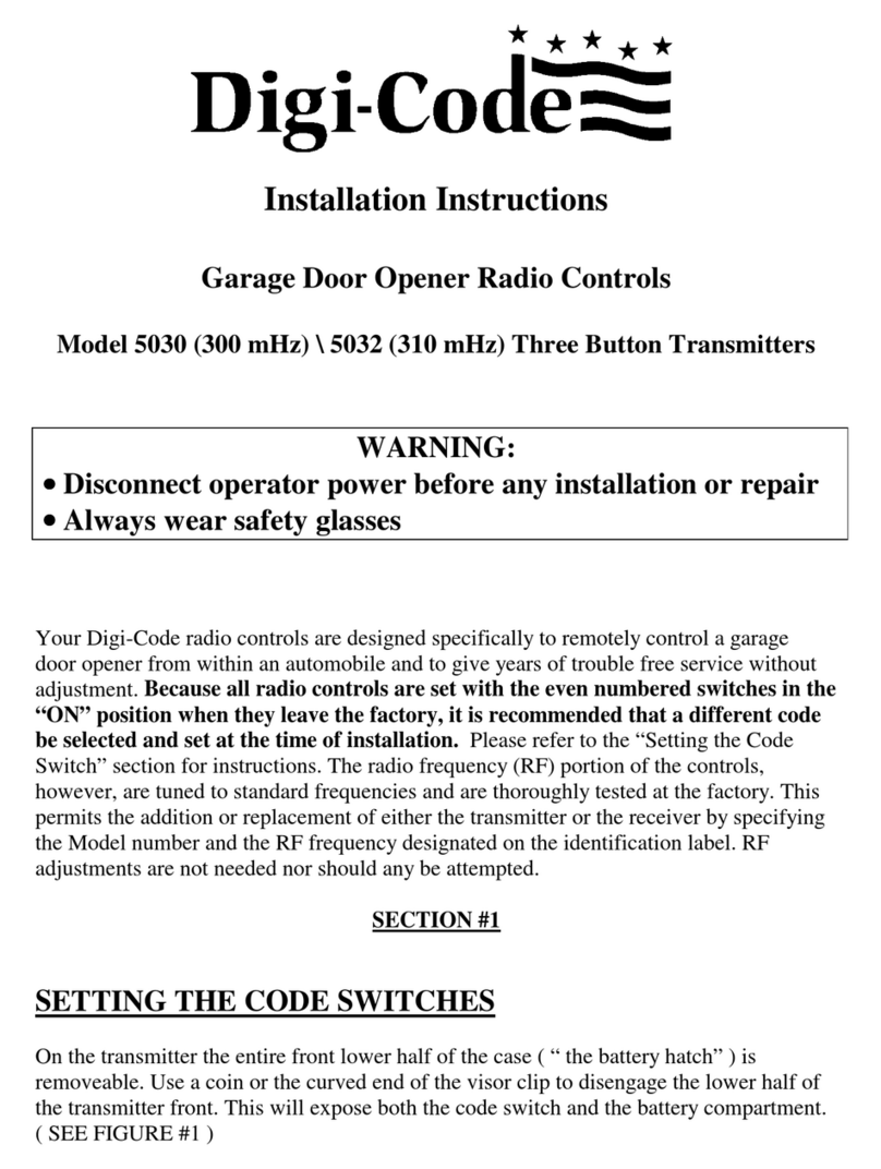 Digi-Code 5030 installation instructions